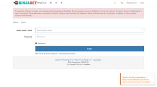 
                            3. Autenticati | NinjaClub il forum di NinjaBet