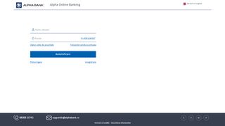 
                            2. Autentificare - Online Banking - Alpha Bank