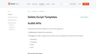 
                            9. Auth0 APIs