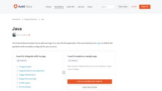 
                            3. Auth0 Java SDK Quickstarts: Login