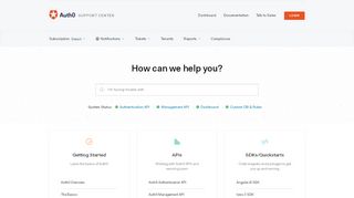 
                            3. Auth0 Support Center