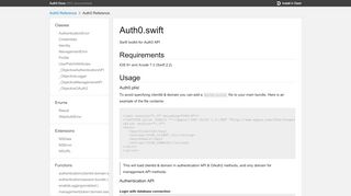 
                            8. Auth0.swift - CocoaDocs