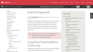 
                            6. AuthComponent - 3.8 - CakePHP