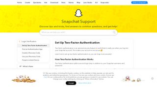 
                            4. Authenticate My Account - Snapchat Support