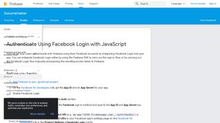 
                            6. Authenticate Using Facebook Login with JavaScript | Firebase