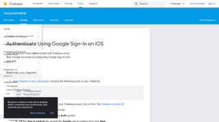 
                            4. Authenticate Using Google Sign-In on iOS | Firebase