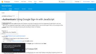 
                            9. Authenticate Using Google Sign-In with JavaScript | Firebase