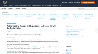 
                            4. Authenticating Amazon ECR Repositories for Docker CLI with ...