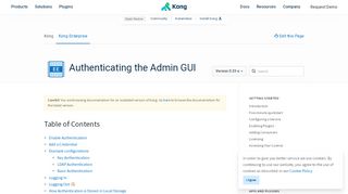 
                            3. Authenticating the Admin GUI - v0.33-x | Kong - Open-Source API ...