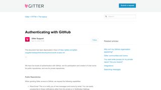 
                            9. Authenticating with GitHub – Gitter