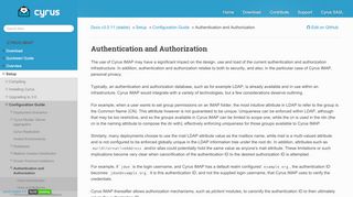 
                            3. Authentication and Authorization — Cyrus IMAP 3.0.11 ...