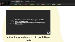 
                            1. Authentication and Authorization With Flask-Login ― Scotch.io