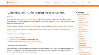 
                            4. Authentication, Authorisation, Access Control — RabbitMQ