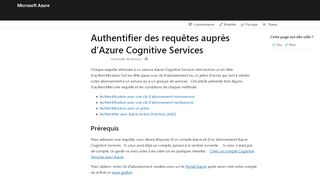 
                            3. Authentication - Azure Cognitive Services | Microsoft Docs