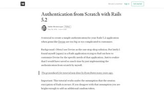 
                            2. Authentication from Scratch with Rails 5.2 - Stefan ... - Medium