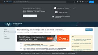 
                            4. authentication - Implementing an autologin link in an email ...