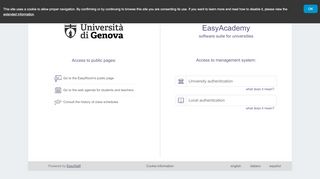 
                            2. Authentication portal - easyacademy.unige.it