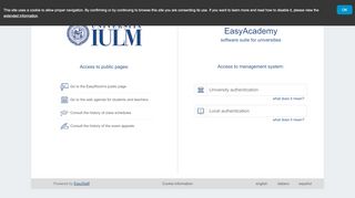 
                            3. Authentication portal - IULM