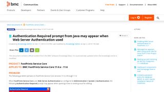 
                            8. Authentication Required prompt from Java may ap... | BMC Communities