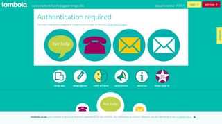 
                            4. Authentication Required - Tombola