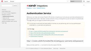 
                            9. Authentication Service - Xandr Documentation - AppNexus