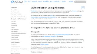 
                            4. Authentication using Kerberos · Apache Pulsar