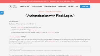 
                            8. Authentication with Flask Login - Rithm School