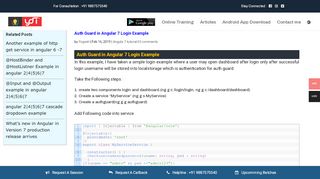 
                            8. AuthGuard in angular 7 with example | Angular 7 Tutorials