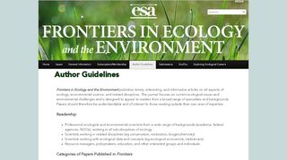 
                            9. Author Guidelines | Frontiers in Ecology and the Environment