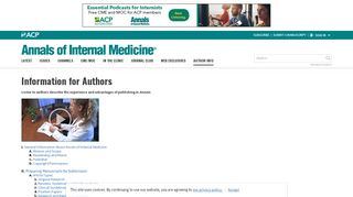 
                            1. Author Info - Annals of Internal Medicine