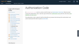 
                            8. Authorization Code | Login with Amazon - Amazon Developer