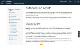 
                            7. Authorization Grants | Login with Amazon - Amazon Developer