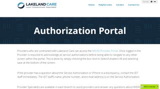 
                            5. Authorization Portal - Lakeland Care | Lakeland Care