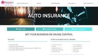 
                            5. Auto Insurance - Aspen Managing General Agency