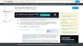 
                            4. Auto login after Wake On Lan - Stack Overflow