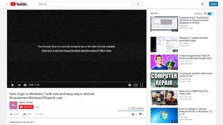 
                            9. Auto Login in Windows 7 with new and easy way in domain ... - YouTube