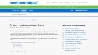 
                            8. Auto Login Links and Login Tokens : MemberMouse Support