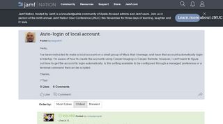 
                            2. Auto-login of local account. | Discussion | Jamf Nation