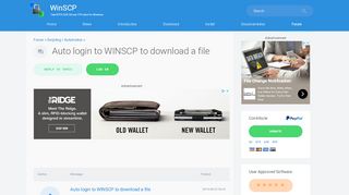 
                            8. Auto login to WINSCP to download a file :: Support Forum :: WinSCP