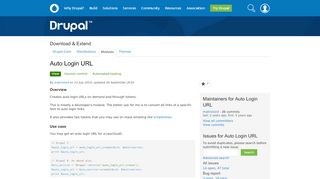 
                            3. Auto Login URL | Drupal.org