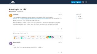 
                            2. Auto-Login via URL - Development - ownCloud Central