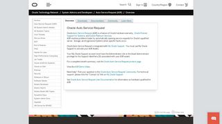 
                            8. Auto Service Request (ASR) - Oracle