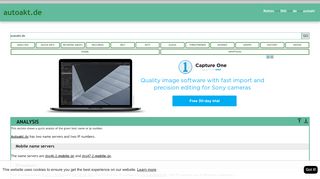 
                            9. Autoakt.de has two name servers and two IP numbers. The ...