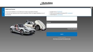 
                            10. Autodata Workshop Application | Login page