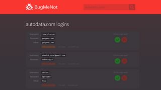 
                            3. autodata.com passwords - BugMeNot