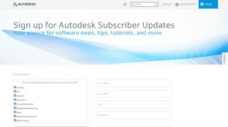 
                            3. Autodesk Subscriber Updates | Sign up