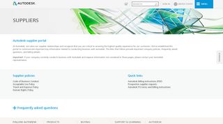 
                            2. Autodesk Supplier Portal |Autodesk Supplier Policies | Autodesk