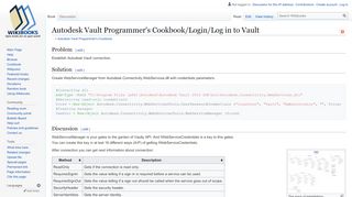 
                            6. Autodesk Vault Programmer's Cookbook/Login/Log in to Vault ...