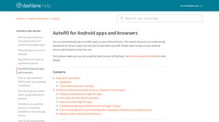 
                            3. Autofill for Android apps and browsers – Dashlane