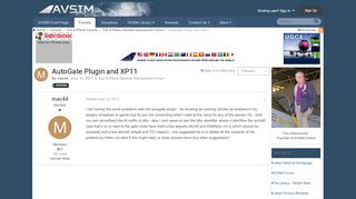 
                            7. AutoGate Plugin and XP11 - The AVSIM Community